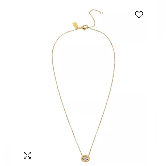 Coach Signature Crystal Stone Pendant Necklace - Picture 5 of 6
